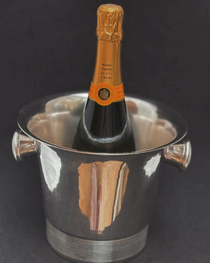 Seau a Champagne Art Décor Style Métal Argenté France seau Glace Vin cadeau table formelle Décor Bar Ancien